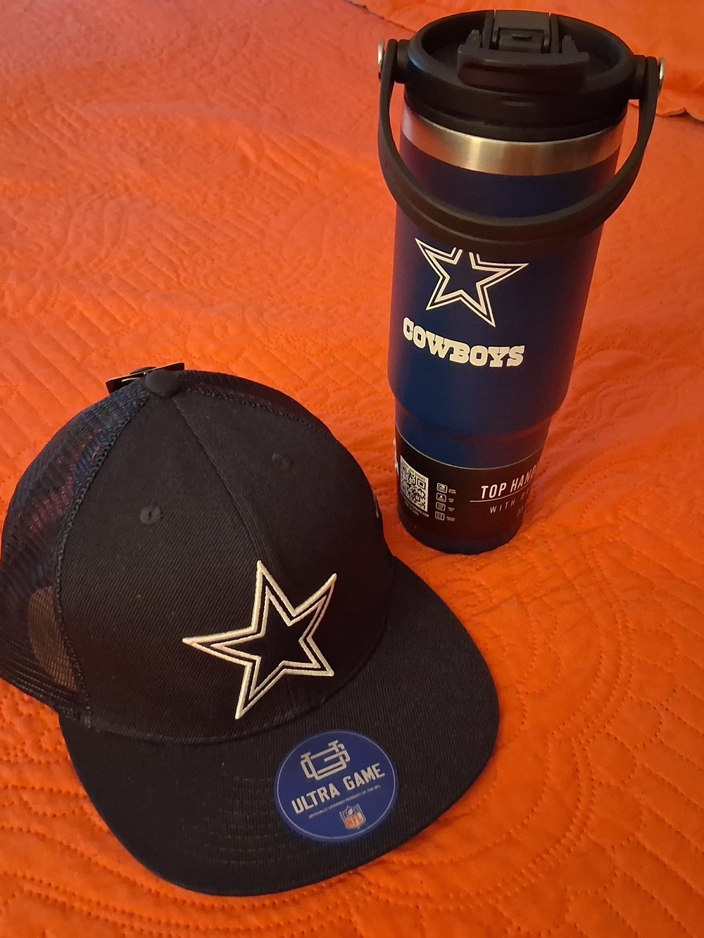 NFL Navy Star Cap and Insulated Tumbler Set